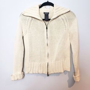 Roots Knit Full Zip Up Sweater Size Small